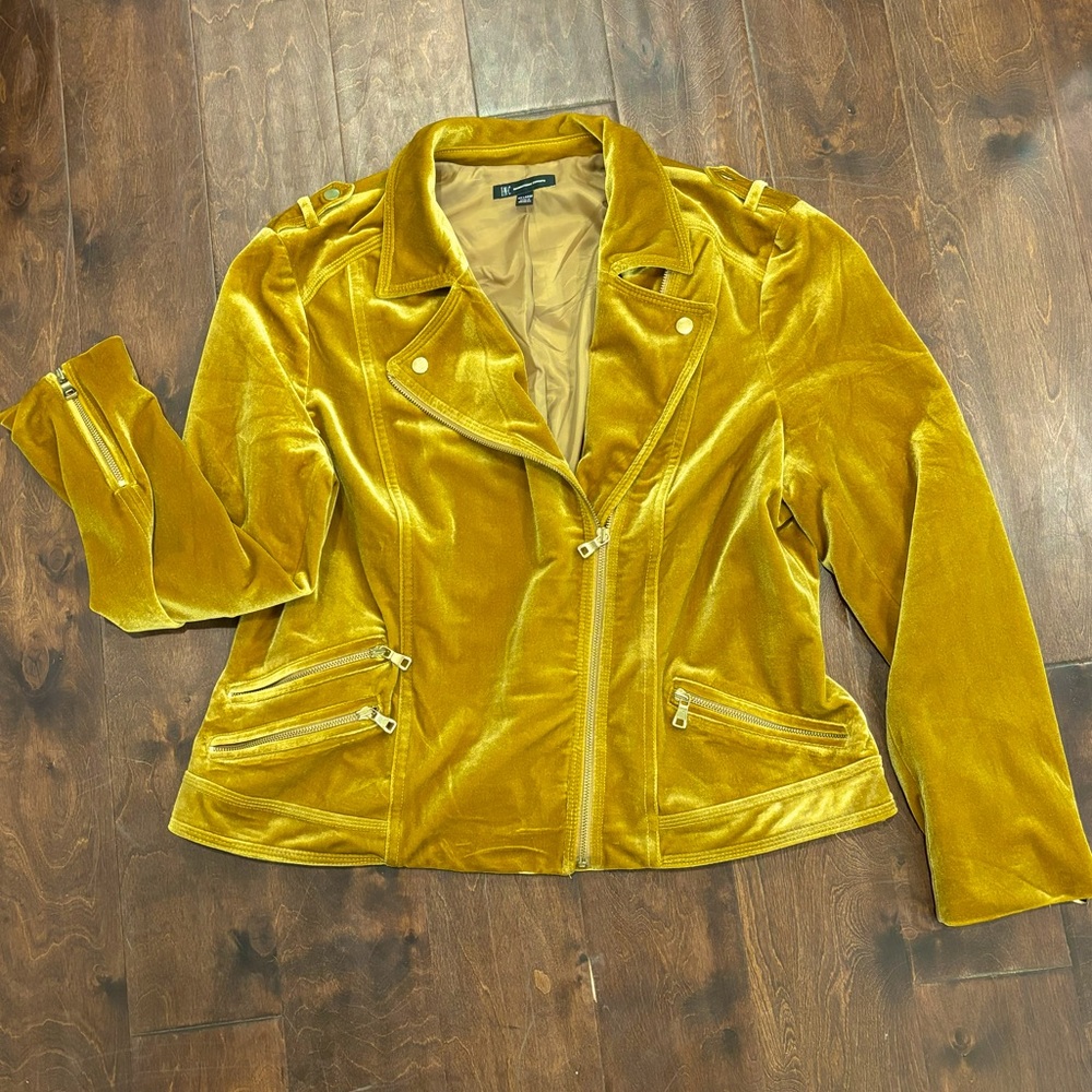 INC International Concepts Velvet Moto Jacket Women’s  XXL